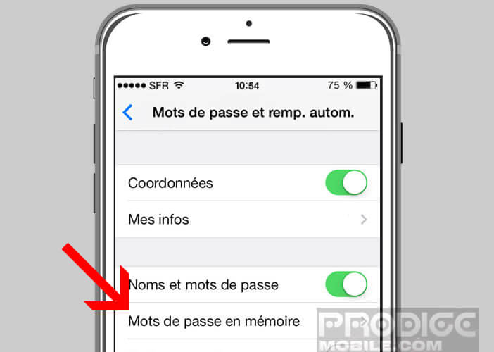 Gérer et modifier les mots de passe enregistrés dans l'iPhone