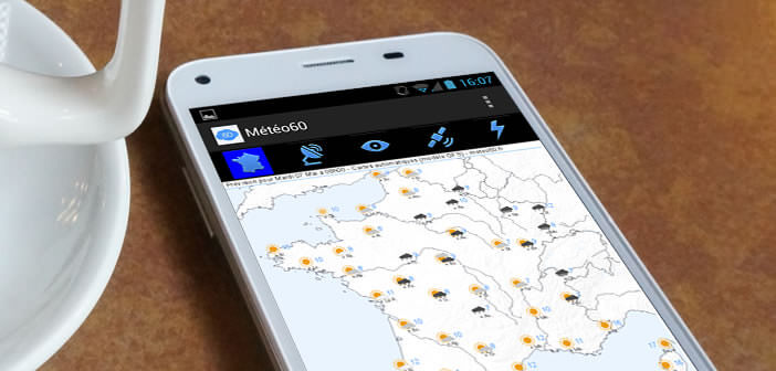 Application Meteo360 pour connaître le temps sur son mobile Android