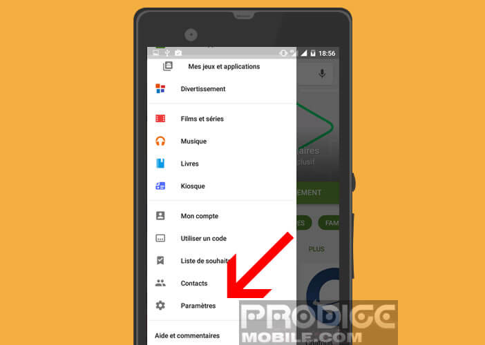 Modifier les options de l'historique du Play Store sur un mobile Android