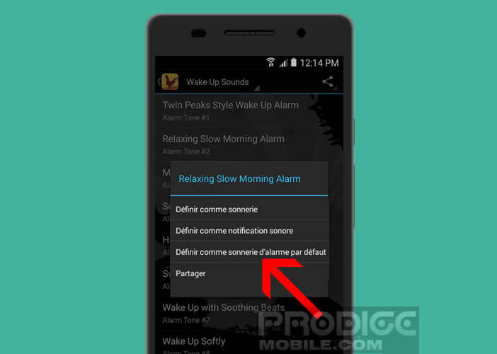 Modifier la sonnerie d'alarme par défaut du mobile