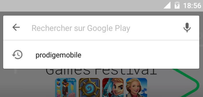 Supprimer toutes les recherches saisies dans l'application Play Store