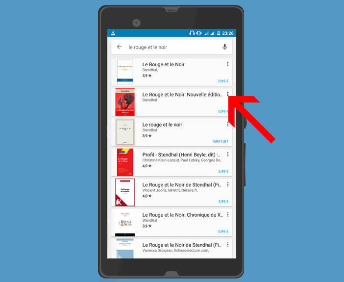 Visionner un ebook depuis le Play Store