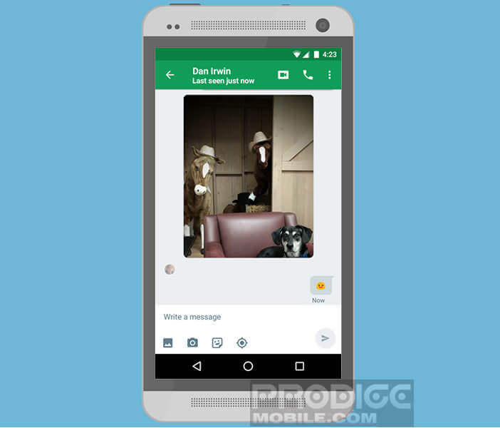 Partager des images avec l'application Hangouts