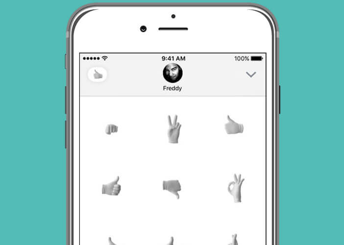 Emojis mains en forme de signe pour l'iPhone