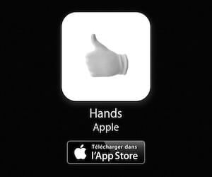 Les stickers mains pour l'application Message