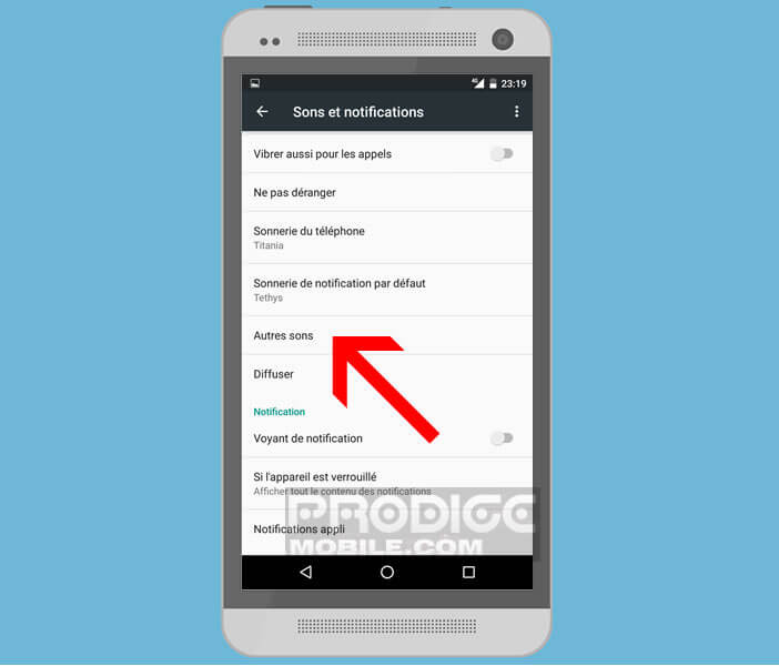 Modifier les paramètres du vibreur sur Android