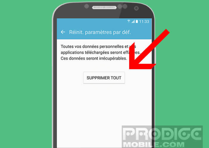 Supprimer toutes les données de votre Samsung Galaxy