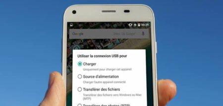 Modifier le mode de connexion USB sur un mobile Android