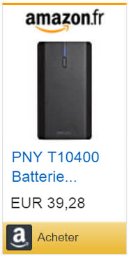 Batterie externe PNY avec double port USB