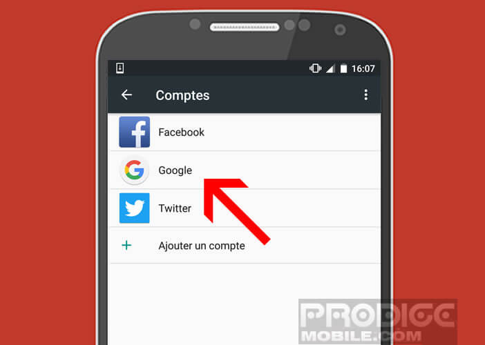 Ajouter votre compte Google à S Planner