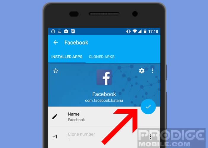 Faire une copie de l'application Facebook afin d'utiliser deux profils sur un mobile