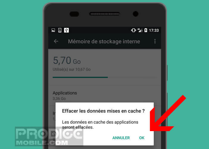 Effacer en un seul clic toutes les données mises en cache dans les applis