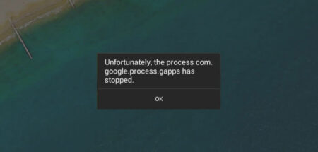 Solution au problème processus com.google.process.gapps
