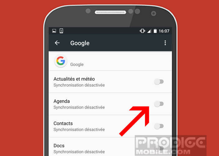 Activer l'option synchroniser le calendrier de S Planner sur un mobile Samsung