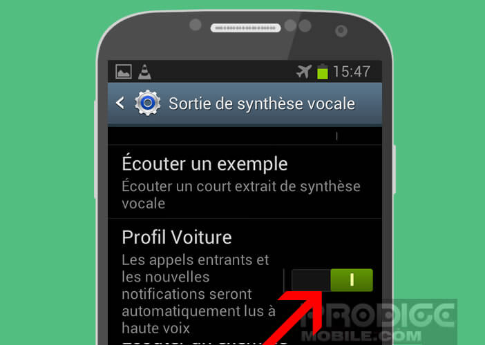Activer le mode mains-libre sur un smartphone Galaxy