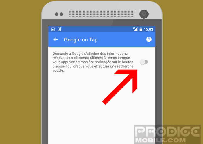 Activer la fonction Google Now On Tap sur votre mobile Android