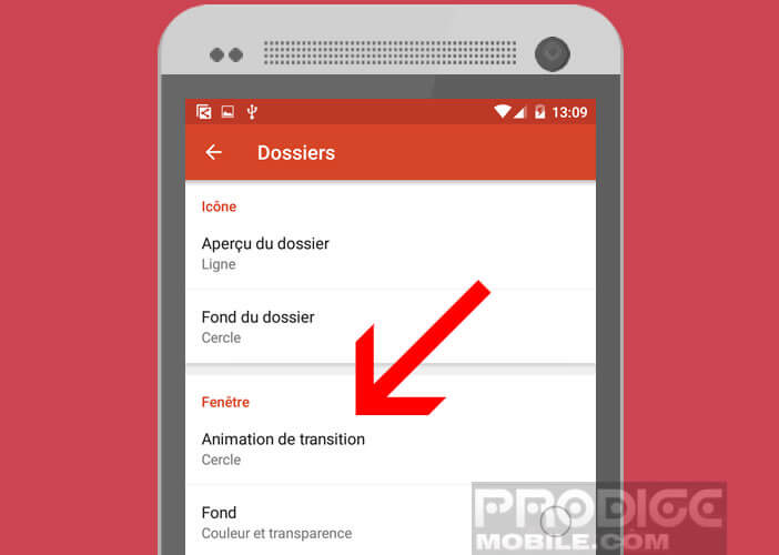 Modifier les animations de transition des fenêtres d'Android