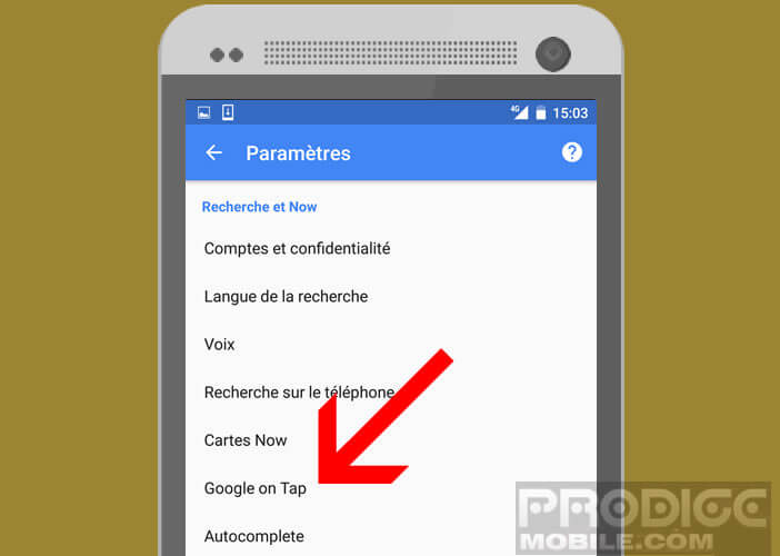 Lancez l'appli Google pour activer la recherche contextuelle