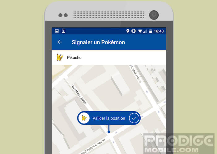 Signaler la présence d'un Miaouss ou d'un monstre dans l'application Go Map