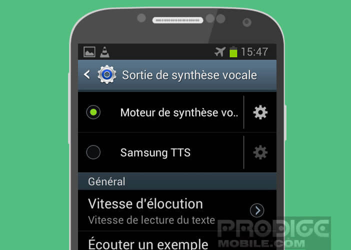 Autoriser l'utilisation de la synthèse vocale hors ligne sur votre Samsung