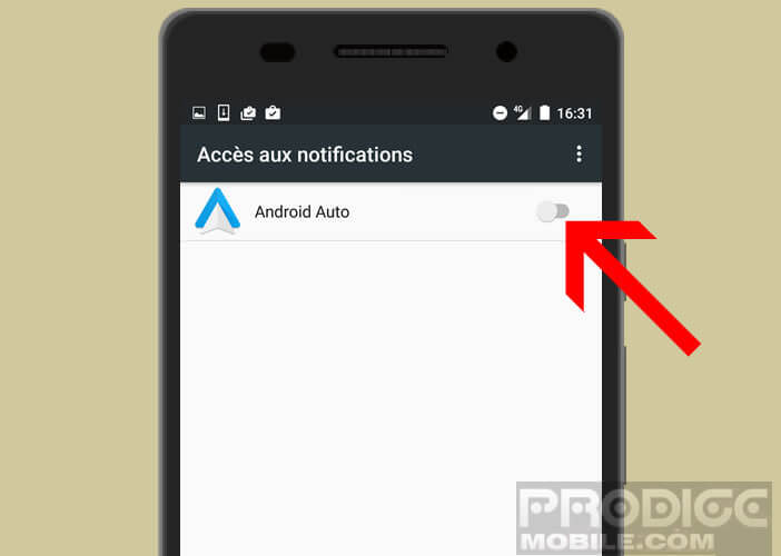 Autoriser Android Auto à accéder à vos notifications