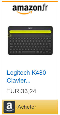 Clavier K480 disponible sur Amazon