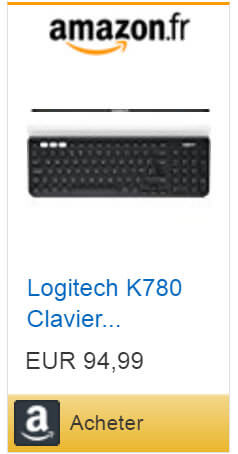 Shopping: clavier K780 en vente sur internet