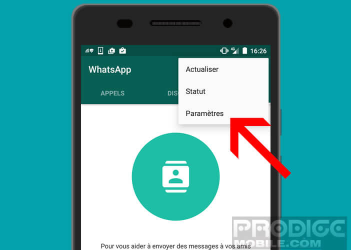 Modifier la configuration et les paramètres de sécurité de WhatsApp