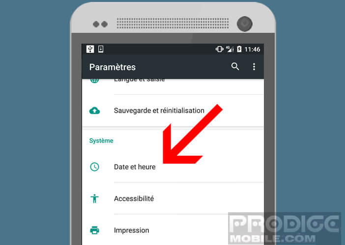 Modifier les paramètres date et heure de votre mobile Android