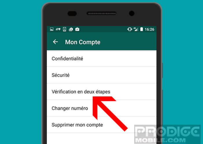 Activer option de sécurité dans WhatsApp