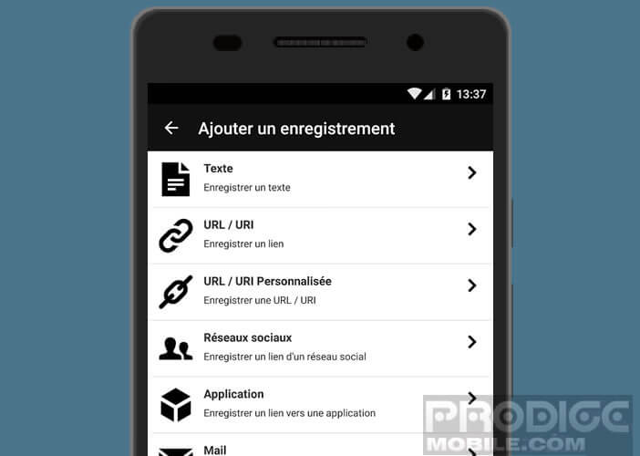 Programmes une routine sur un Tag NFC