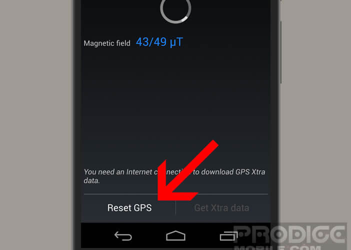 Effacer les paramètres GPS d'Android