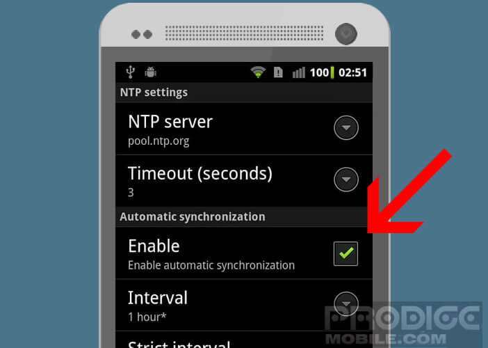 Activer la synchronisation automatique de l'horloge avec les serveurs NTP