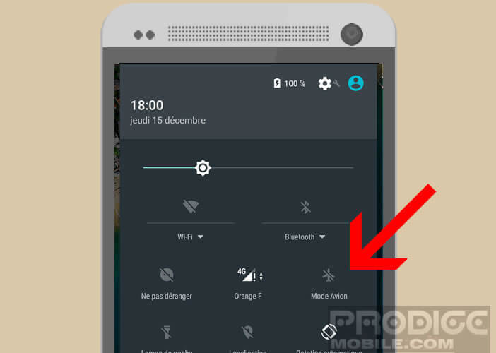 Couper la 4G et le Wi-Fi en activant le mode avion