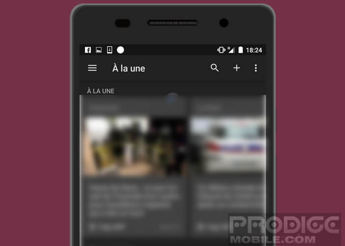 Passer l'application Google Actualités en mode sombre