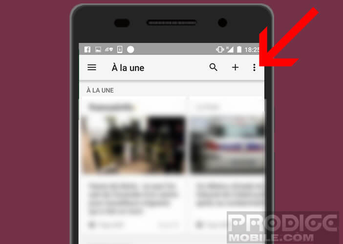 Changez les options dans l'application Google News