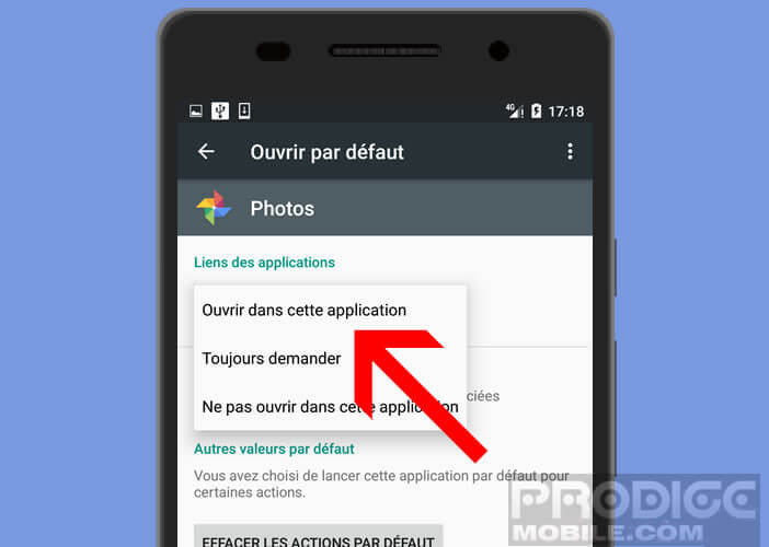 Forcer Android à ouvrir l'application Google Photos par défaut