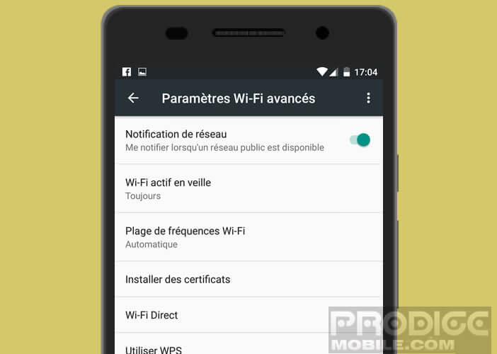 Paramétrer la connexion Wi-Fi de votre mobile Android