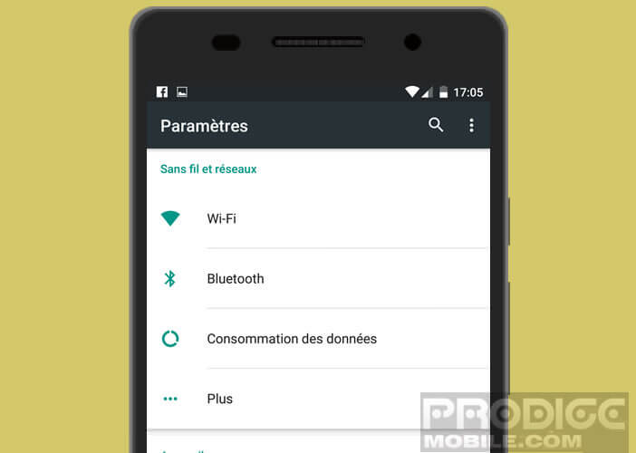 Liste des tâches à effectuer lors des premiers réglages d'Android