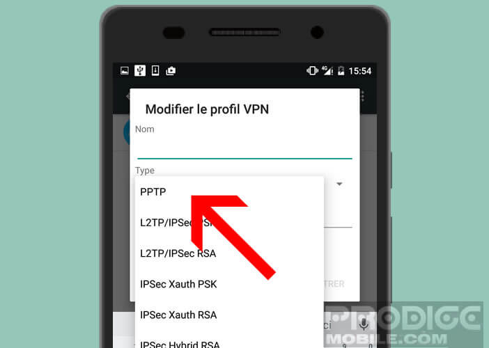 Choisir le type de protocole de sécurité pour votre connexion VPN