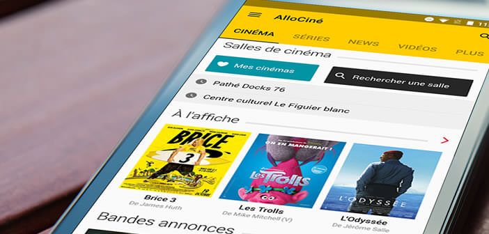 Application cinéma pour les smartphones Android