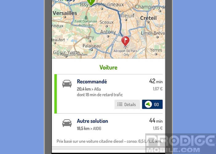 Le GPS propose un itinéraire alternatif en cas de bouchons