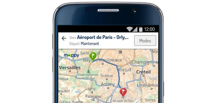 Application de GPS Mappy pour les smartphones Android