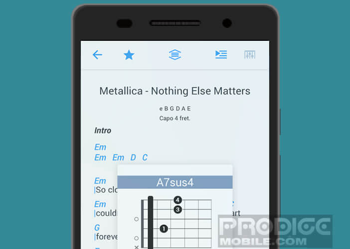 Afficher les tablatures de plus de 500 000 morceaux de musique