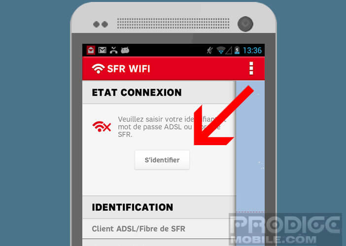 Utiliser vos identifiants ADLS fibre pour vous connecter à SFR Wifi Mobile