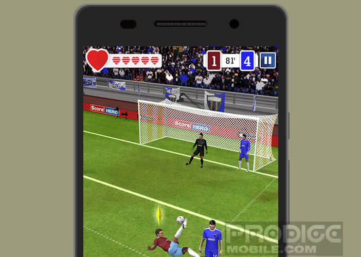 Marquer des buts dans ce jeu de foot pour Android