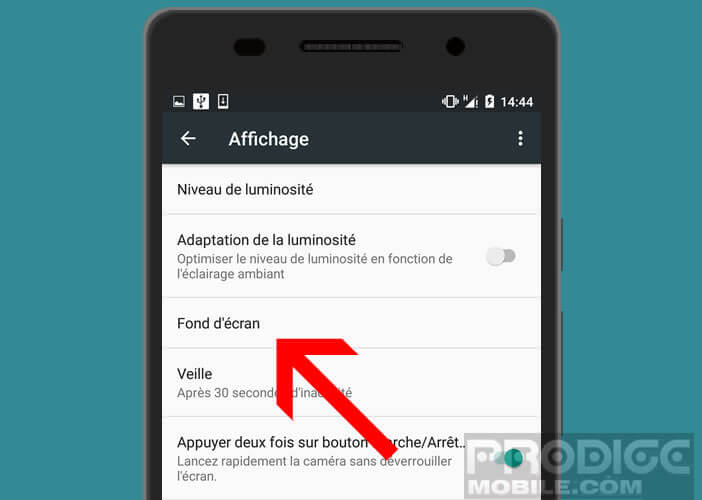 Modifier l'image de fond sur votre mobile