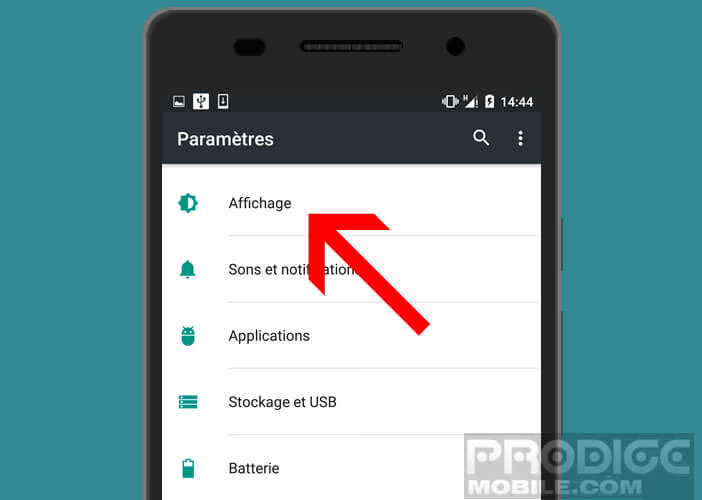 Afficher les paramètres d'affichage de votre appareil Android