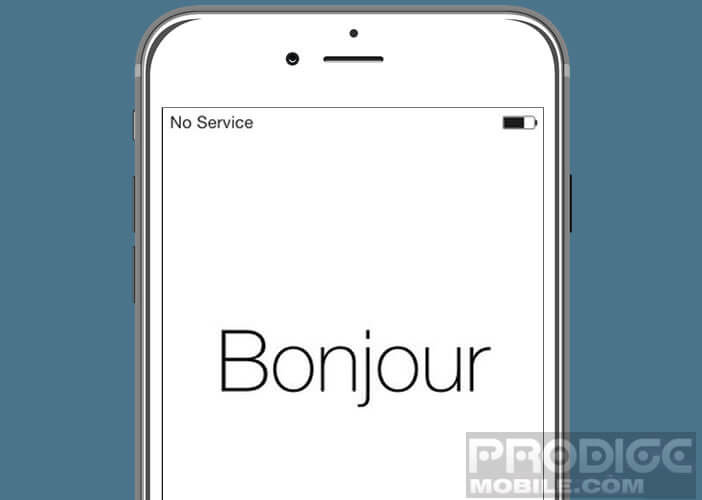 Lancer la première configuration de l'iPhone