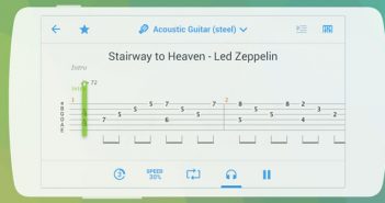 Songsterr lecteur de tablatures guitare pour mobile Android